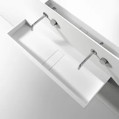 Contract 120 - 120x40 cm Tvättställ, Matt Vit SolidTec®