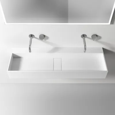 Contract 120 - 120x40 cm Tvättställ, Matt Vit SolidTec®