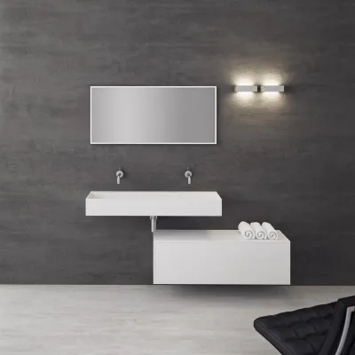 Contract 120 - 120x40 cm Tvättställ, Matt Vit SolidTec®