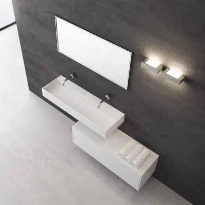 Contract 120 - 120x40 cm Tvättställ, Matt Vit SolidTec®