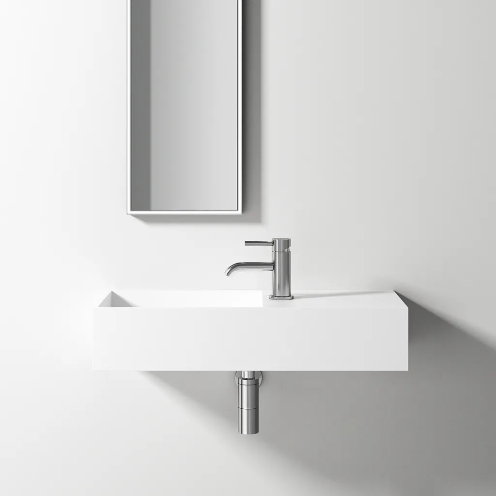 Kubo Inside 75L - 75x32,5 Handfat till vänster, Mathvid SolidTec®