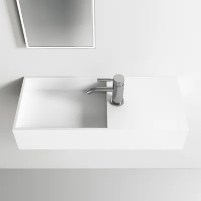 Kubo Inside 75L - 75x32,5 Handfat till vänster, Mathvid SolidTec®