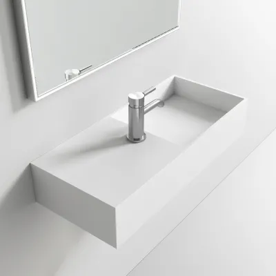 Kubo Inside 75R - 75x32,5 Handfat till höger, Matt Vit SolidTec®