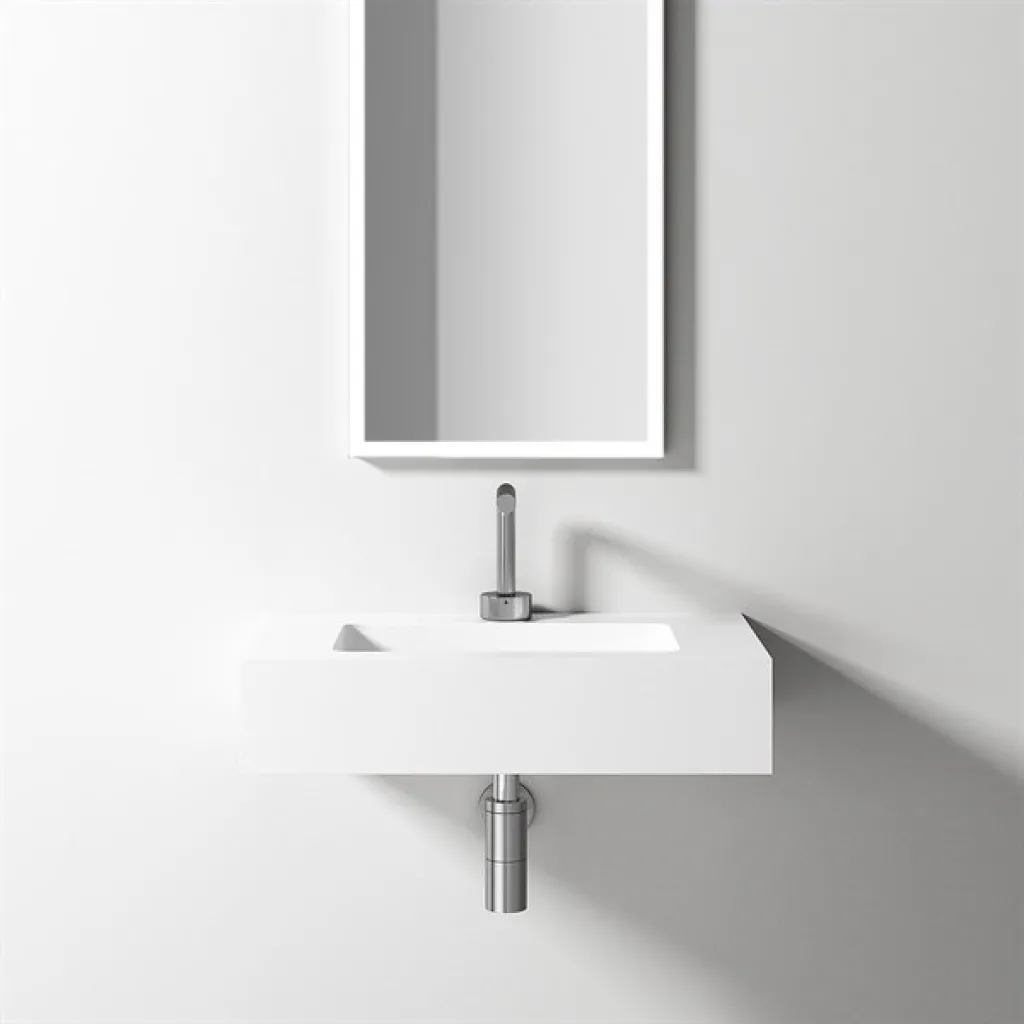 Waterproof 60 - 60x40 Tvättställ, Matt vitt SolidTec®