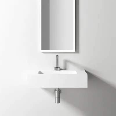 Waterproof 60 - 60x40 Tvättställ, Matt vitt SolidTec®