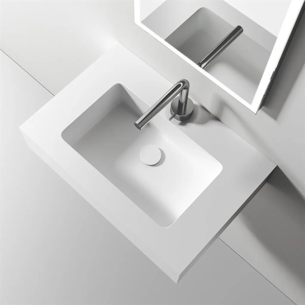 Waterproof 60 - 60x40 Tvättställ, Matt vitt SolidTec®