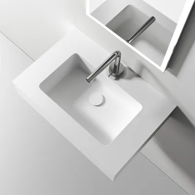 Waterproof 60 - 60x40 Tvättställ, Matt vitt SolidTec®