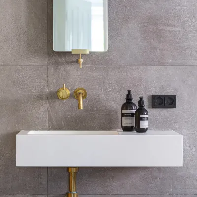 Waterproof 70L - 70x32 cm diskho vänster, Matt Vit SolidTec®