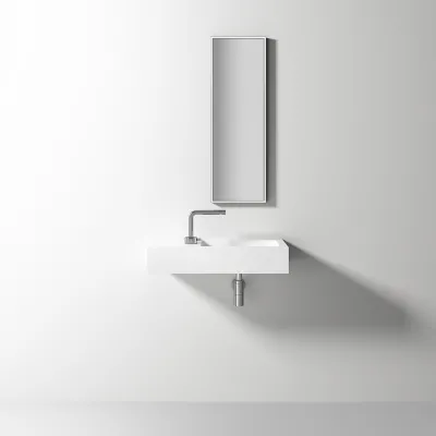 Waterproof 70R - 70x32 cm diskho till höger, Matt Vit SolidTec®