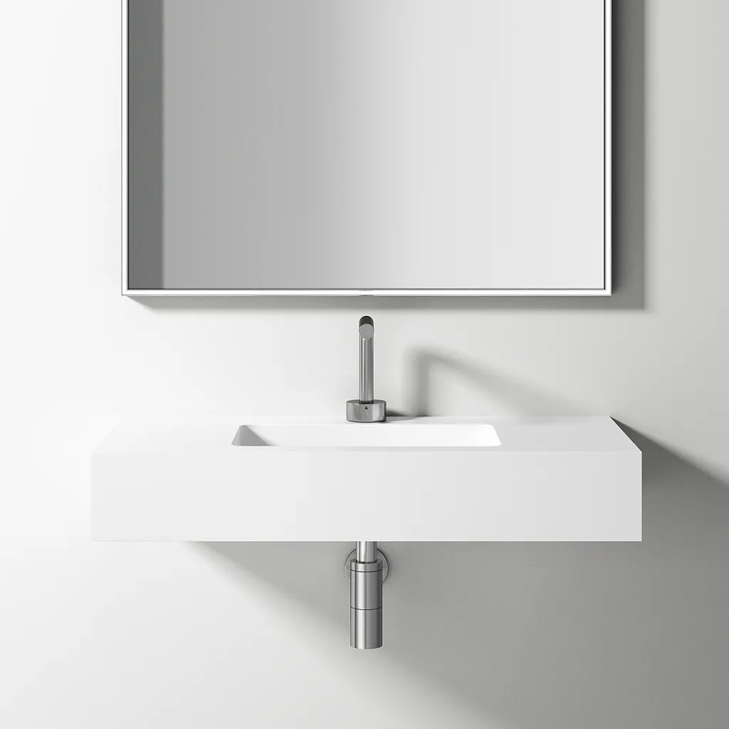 Waterproof 80 - 80x40 Tvättställ, Matt vit SolidTec®