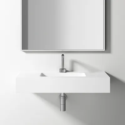 Waterproof 80 - 80x40 Tvättställ, Matt vit SolidTec®