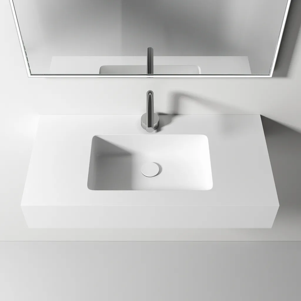 Waterproof 80 - 80x40 Tvättställ, Matt vit SolidTec®