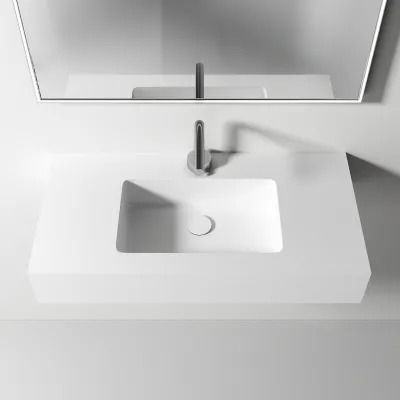 Waterproof 80 - 80x40 Tvättställ, Matt vit SolidTec®