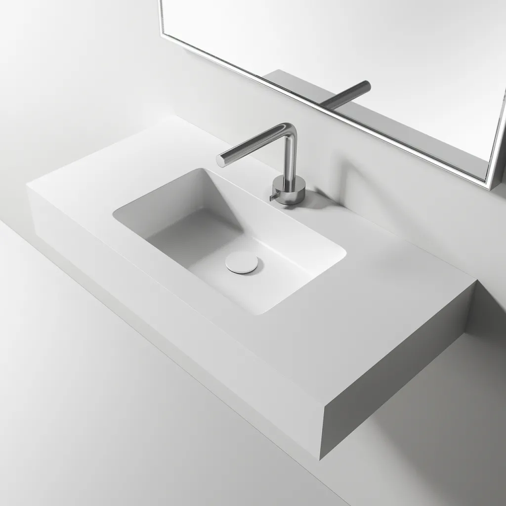 Waterproof 80 - 80x40 Tvättställ, Matt vit SolidTec®