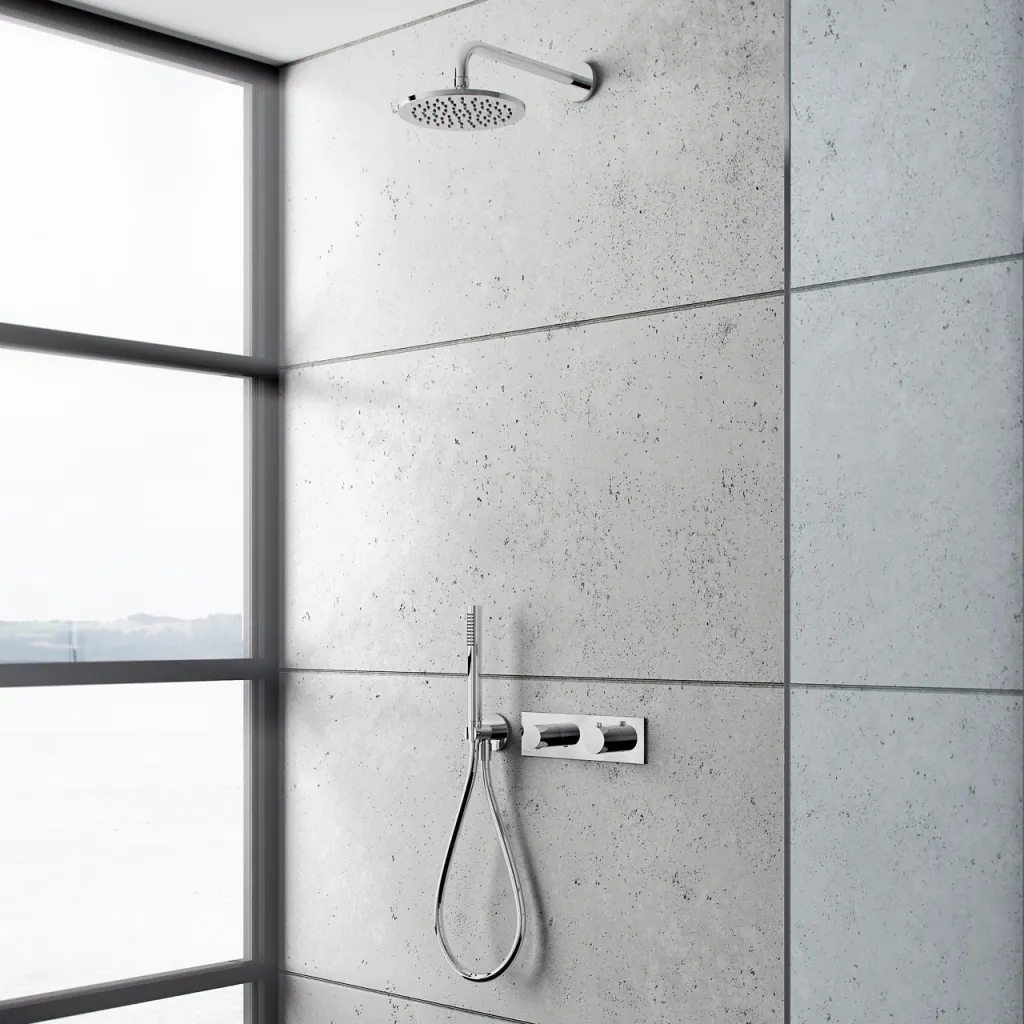 Nostromo A12 Rain DeLuxe - Ø20 Termostatiskt duschset, Krom