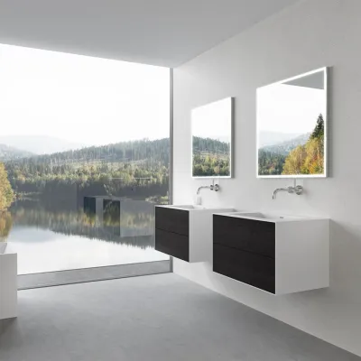 Kubic Light Dimmable 80x80 - LED-spegel med färgjustering