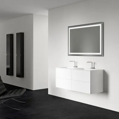 Block Soho 120D - Tvättstuga 120x46, Matt vit