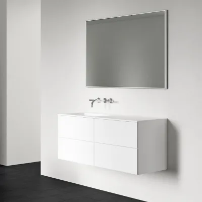 Block Soho 120L - Tvättstuga 120x46, Matt vit