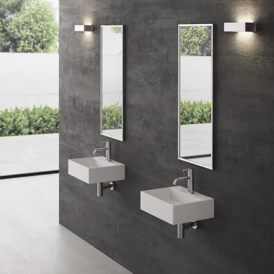 Kubo 40 - 40x35 Tvättställ, Matt vit SolidTec®