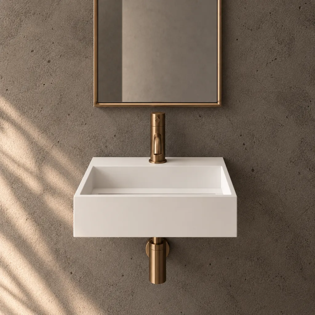 Kubo 40 - 40x35 Tvättställ, Matt vit SolidTec®