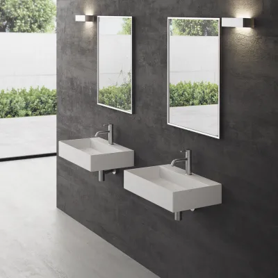 Kubo 60 - 60x40 Tvättställ, Matt vit SolidTec®