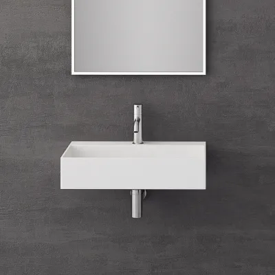 Kubo 60 - 60x40 Tvättställ, Matt vit SolidTec®