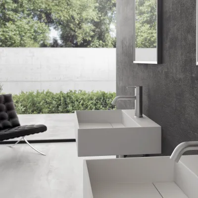 Kubo 60 - 60x40 Tvättställ, Matt vit SolidTec®