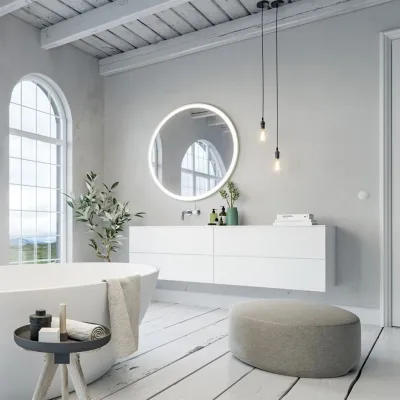 Block Soho 180L - Tvättstuga 180x46, Matt vit