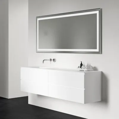 Frontline Soho 180L - Badrumsmöbler 180x46, Matt vit