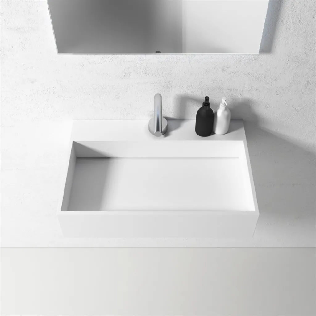 Kubo Inside 60 - 60x40 Tvättställ, Matt Vit SolidTec®