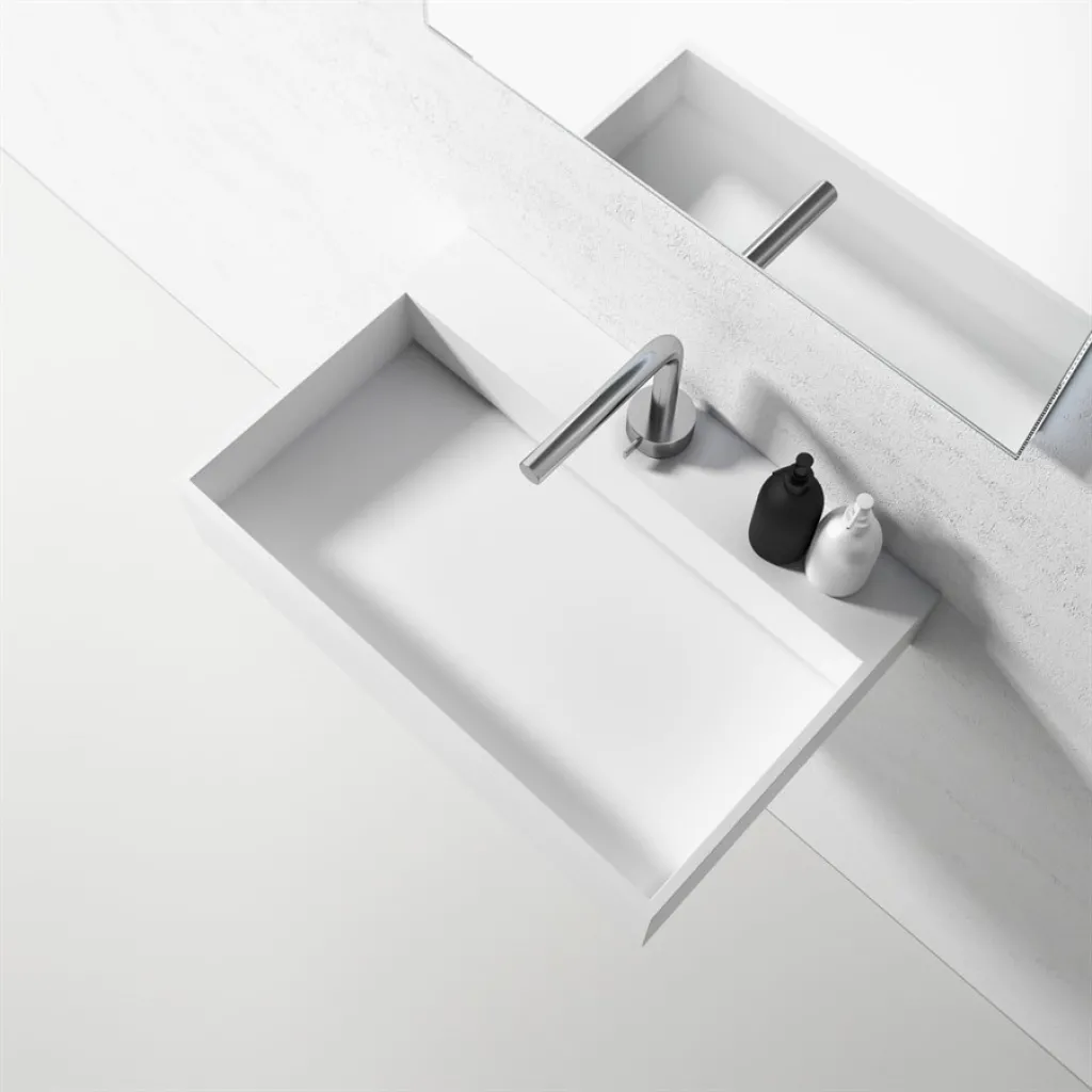 Kubo Inside 60 - 60x40 Tvättställ, Matt Vit SolidTec®