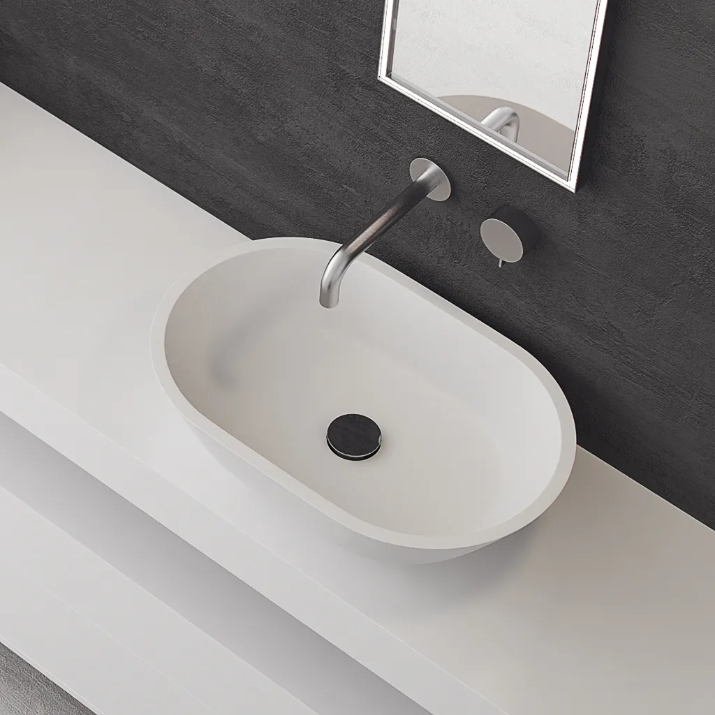 Mood Two 58 - 58x38 Handfat, Matt vit SolidTec®
