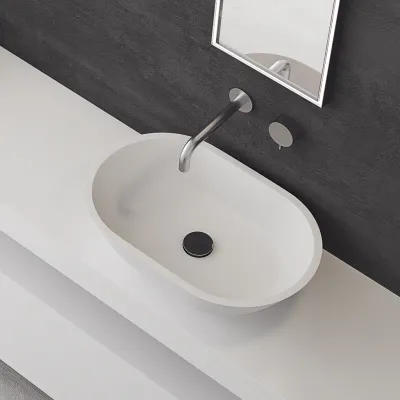 Mood Two 58 - 58x38 Handfat, Matt vit SolidTec®