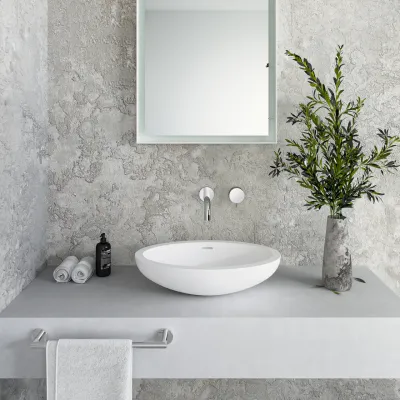 Spoon 55 - 55x35 cm Handfat Matt vit SolidTec®
