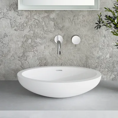 Spoon 55 - 55x35 cm Handfat Matt vit SolidTec®