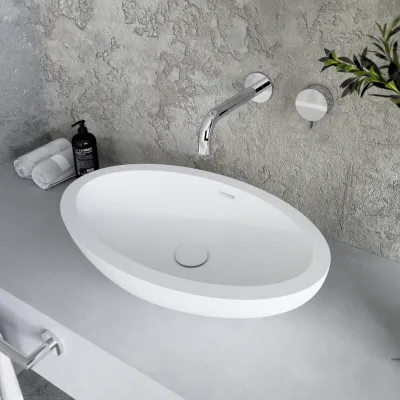 Spoon 55 - 55x35 cm Handfat Matt vit SolidTec®