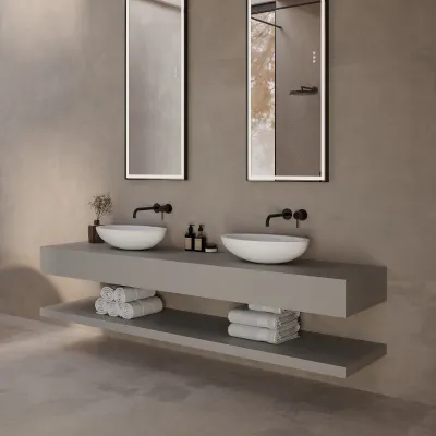 Spoon 55 - 55x35 cm Handfat Matt vit SolidTec®