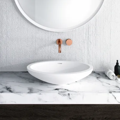 Spoon 60 - 60x40 cm Handfat, Matt vit SolidTec® 