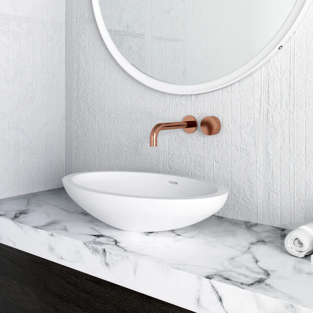 Spoon 60 - 60x40 cm Handfat, Matt vit SolidTec® 