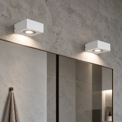 Brick 01 - LED-vägglampa, vit
