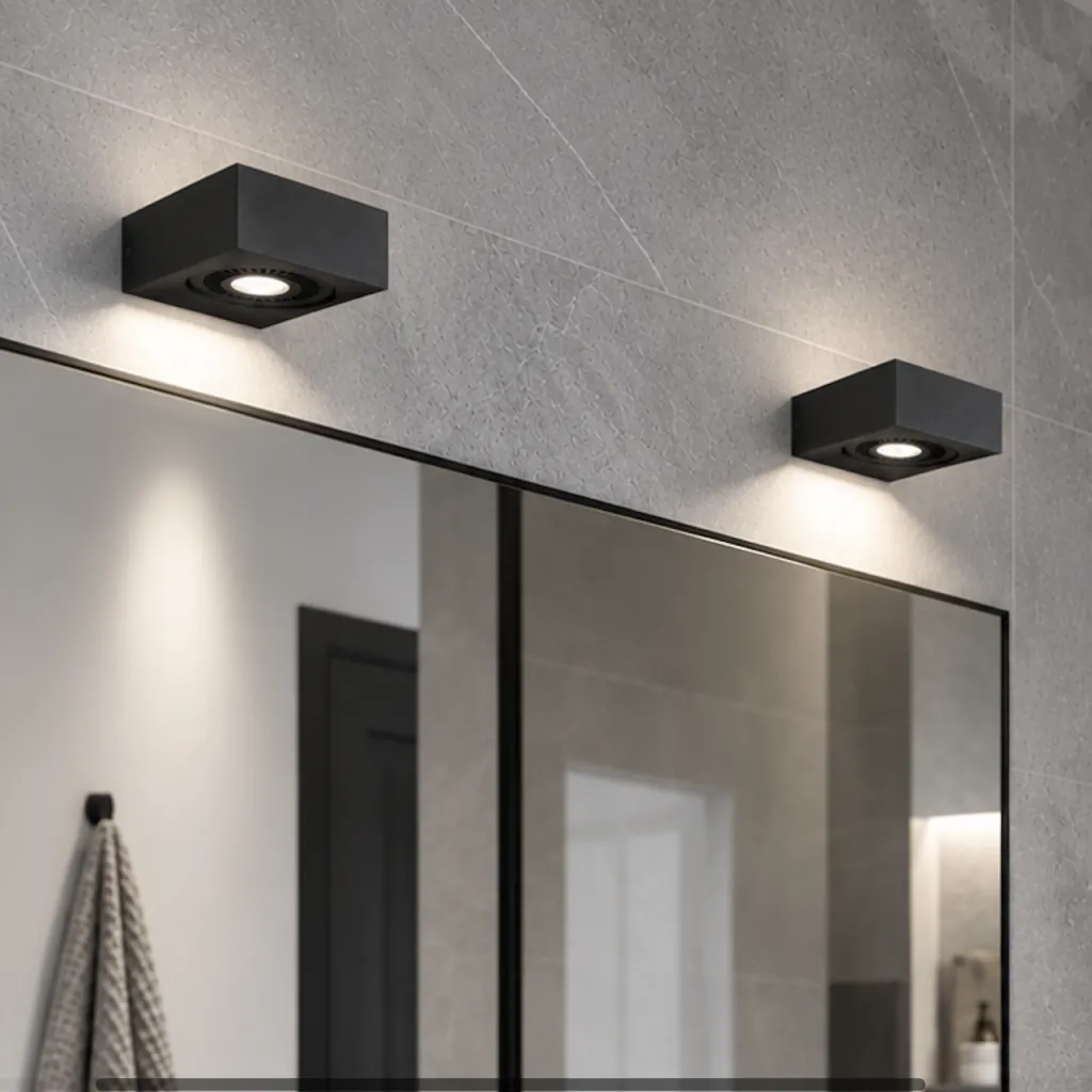 Brick 01 - LED-vägglampa, svart