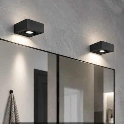 Brick 01 - LED-vägglampa, svart