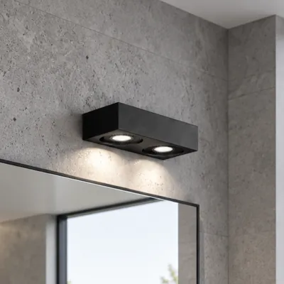 Brick 02 - LED-vägglampa, svart