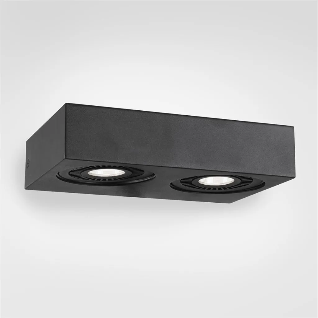 Brick 02 - LED-vägglampa, 25x12,5x5h, IP20, svart