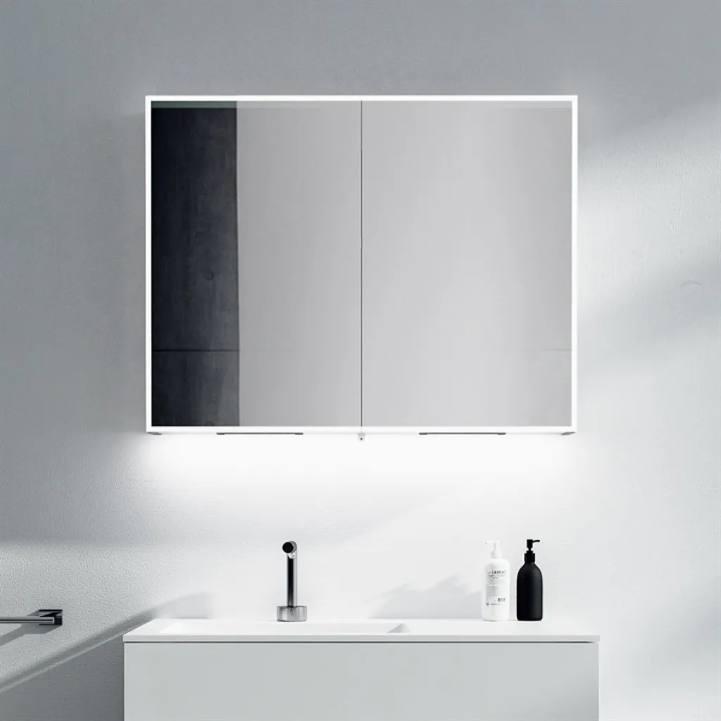 Copenhagen Chic CC90 - Spegelskåp 90x70h cm med LED-ljus