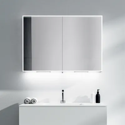 Copenhagen Chic CC100 - Spegelskåp 100x70h cm med LED-ljus