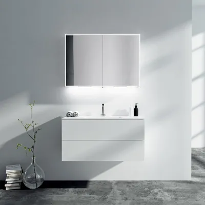 Copenhagen Chic CC100 - Spegelskåp 100x70h cm med LED-ljus