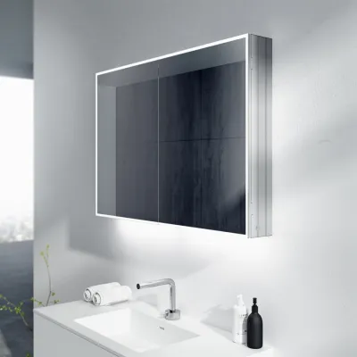 Copenhagen Chic CC100 - Spegelskåp 100x70h cm med LED-ljus