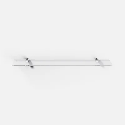Minimalism M25 - Glashylla m/ 2 st. hållare, krom