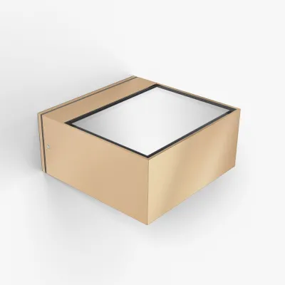 BLOX 1 - 24W LED-vägglampa, matt gyllene